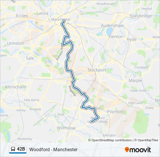 42B bus Line Map