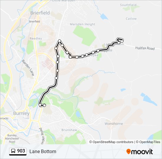 Bus 903 Route Map 903 Route: Schedules, Stops & Maps - Lane Bottom (Updated)