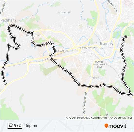 Bus 972m Route Map 972 Route: Schedules, Stops & Maps - Hapton (Updated)