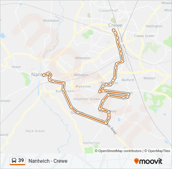 39 Bus Line Map