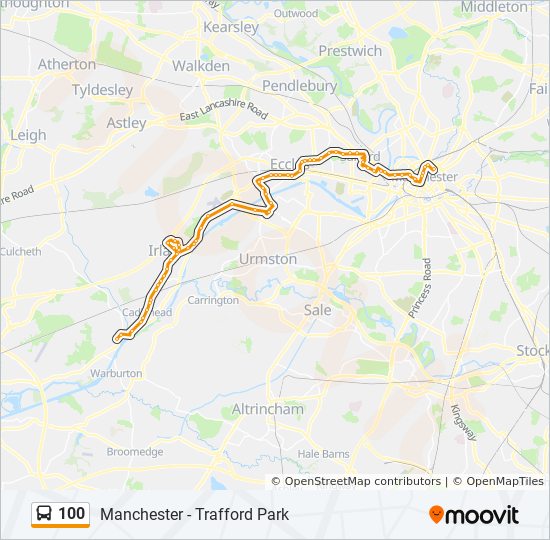 Bus 100 Route Map 100 Route: Schedules, Stops & Maps - Hollins Green (Updated)