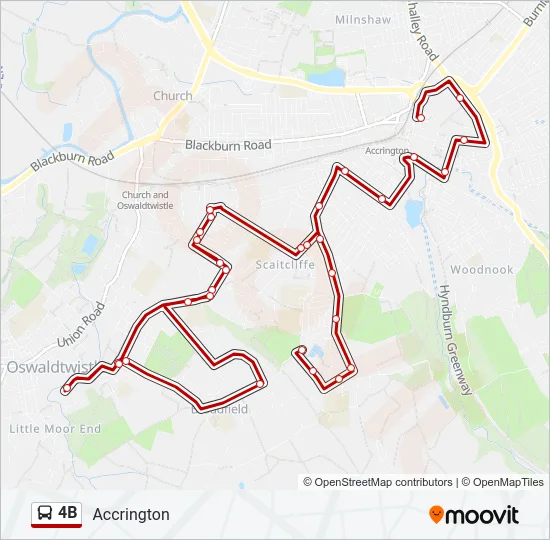4B Bus Line Map