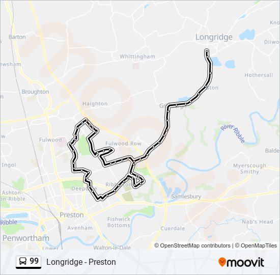 Bus 99 Route Map 99 Route: Schedules, Stops & Maps - Gamull Lane (Updated)