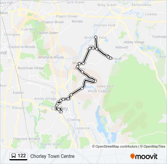 122 bus Line Map