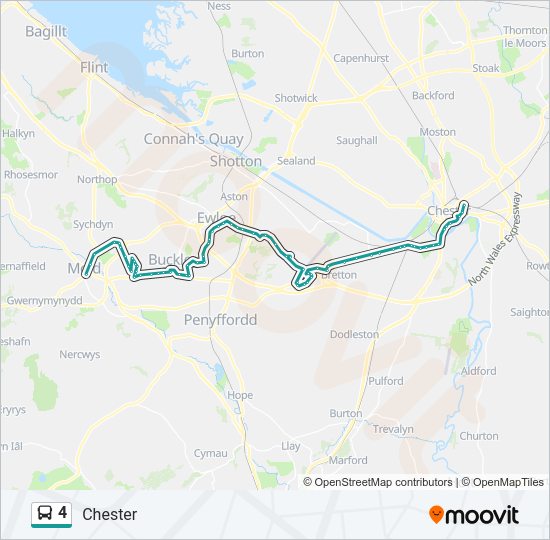 4 bus Line Map