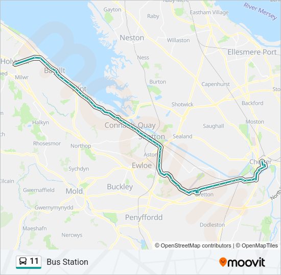 11 Bus Line Map