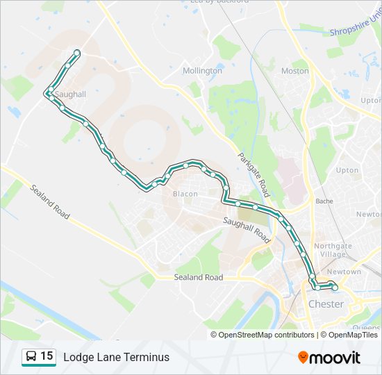 15 Bus Line Map