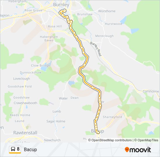 8 Bus Line Map