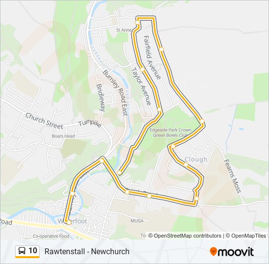 10 bus Line Map