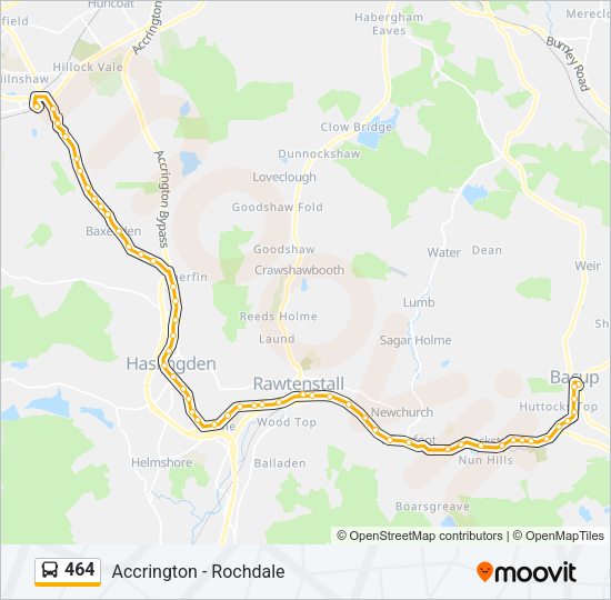 464 Bus Line Map
