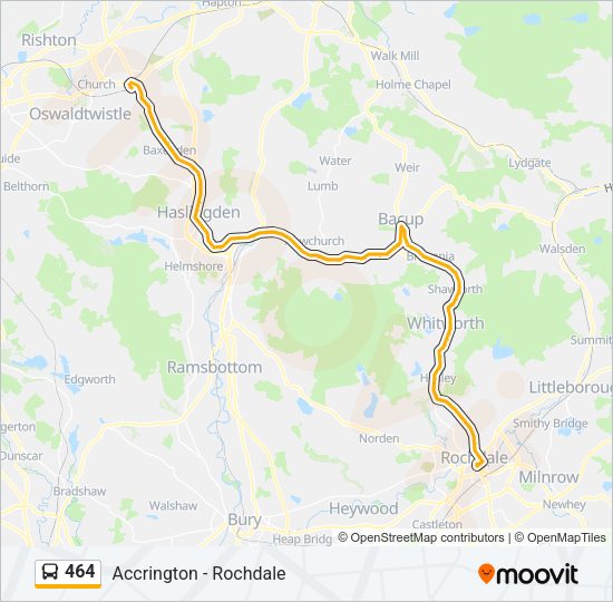 464 Bus Line Map