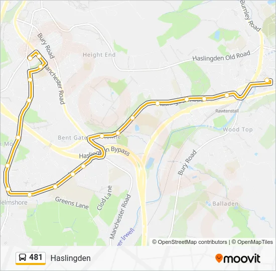 481 Route: Schedules, Stops & Maps - Haslingden (Updated)