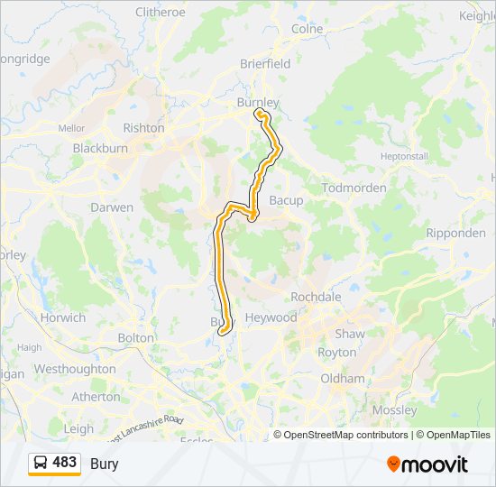 483 bus Line Map