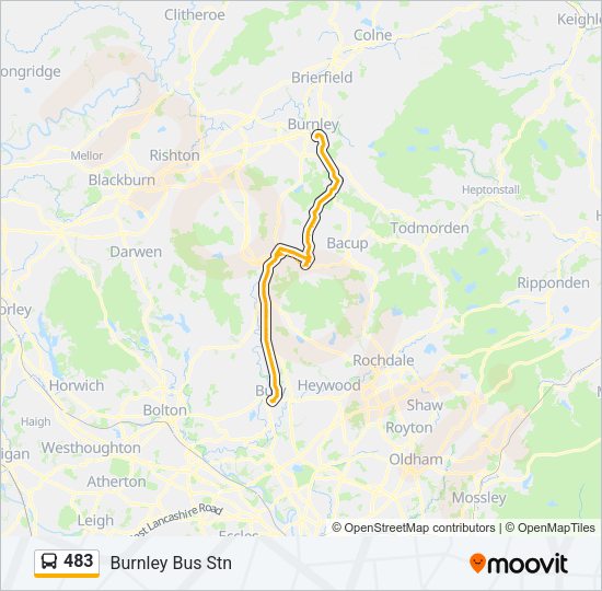 483 Bus Line Map