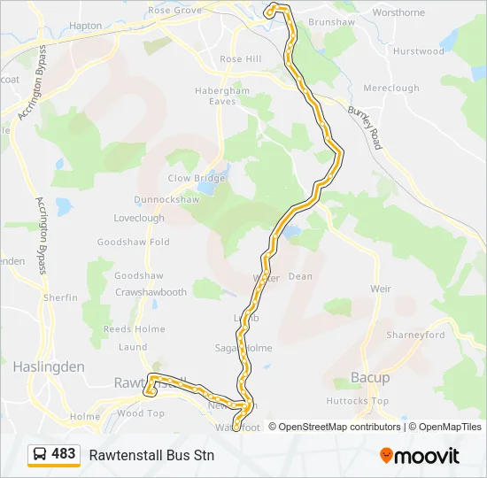 483 Bus Line Map