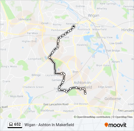 652 bus Line Map