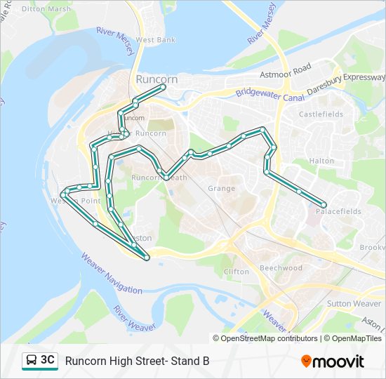 3C Route: Schedules, Stops & Maps - Runcorn High Street- Stand B (Updated)