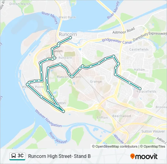3C Bus Line Map