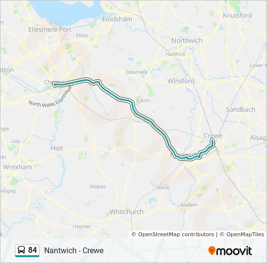 Show Me The Route To 84 Route: Schedules, Stops & Maps - Crewe (Updated)