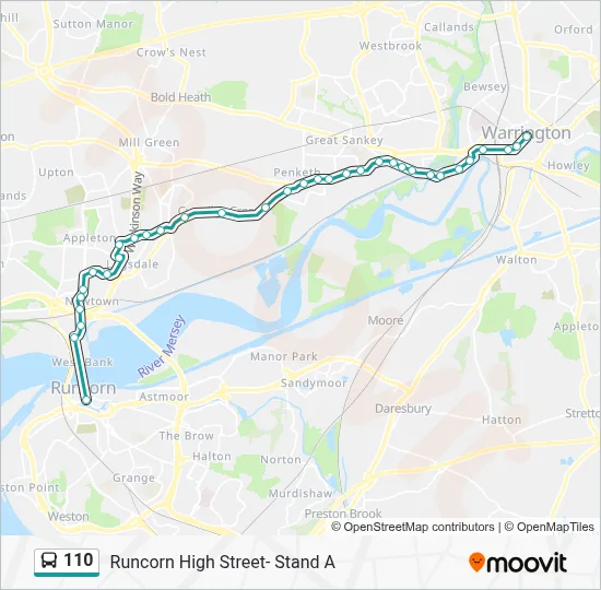 110 Route: Schedules, Stops & Maps - Runcorn High Street- Stand A (Updated)