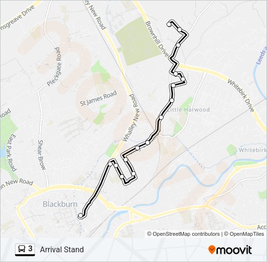 3 Bus Line Map