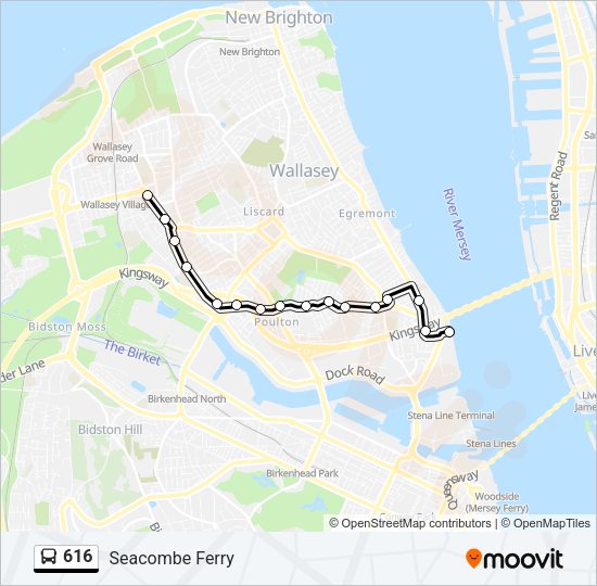 616 Bus Line Map