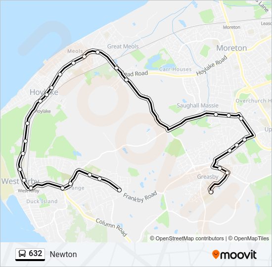 632 Bus Line Map