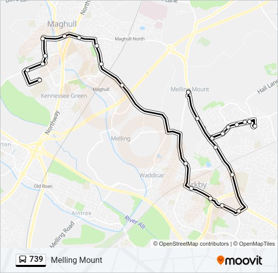 739 Bus Line Map