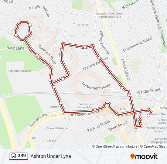 339 Bus Line Map