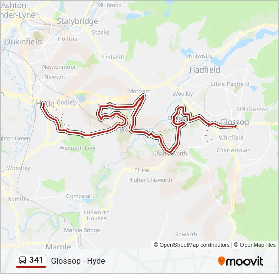 341 Bus Line Map