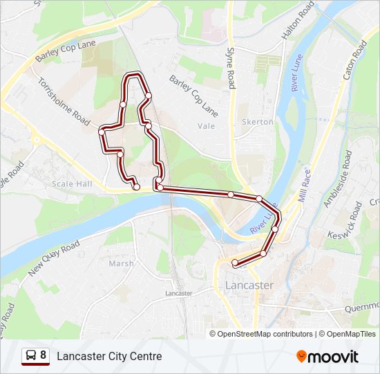 8 Bus Line Map