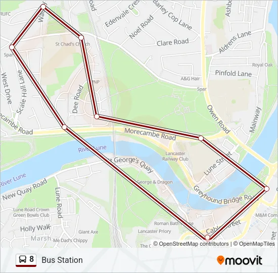 8 Bus Line Map