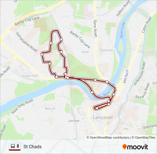 8 Bus Line Map