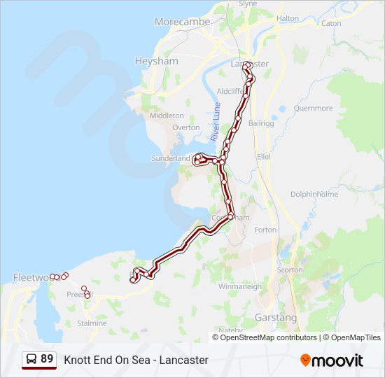 89 Bus Line Map