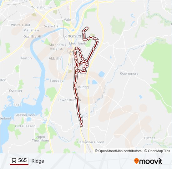 565 Bus Line Map