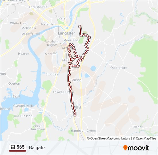 565 Bus Line Map