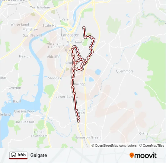 565 Bus Line Map