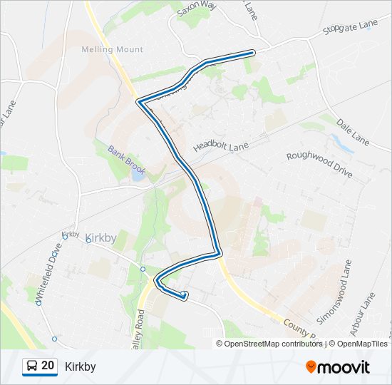 20 Route Schedules, Stops & Maps Kirkby (Updated)