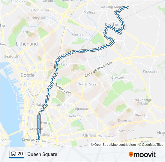 20 Bus Line Map