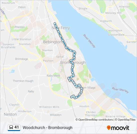 41 Bus Line Map