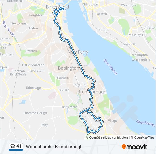 41 Bus Line Map