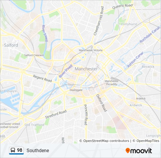 Bus 98 Route Map 98 Route: Schedules, Stops & Maps - Southdene (Updated)