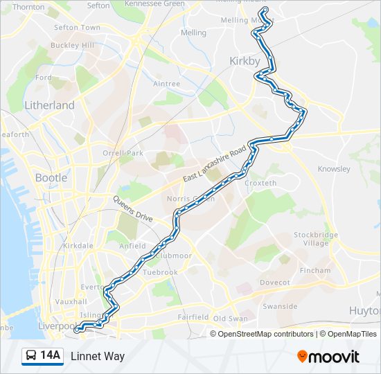 14A Bus Line Map