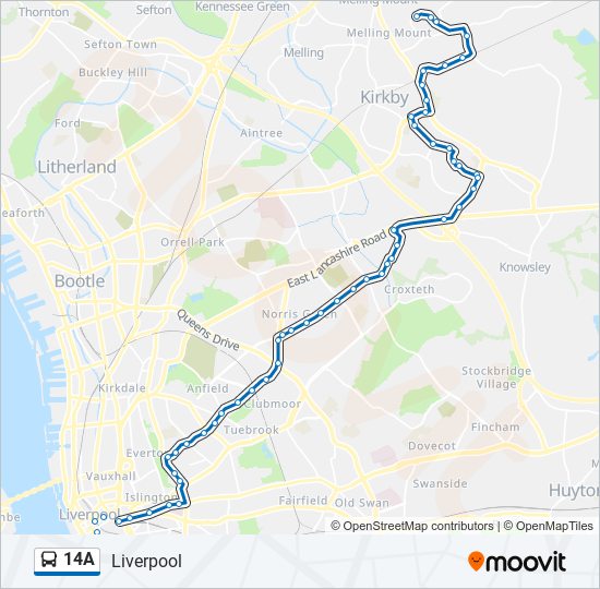 14a Route: Schedules, Stops & Maps - Liverpool (Updated)