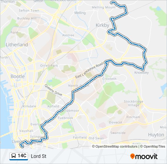 14C Bus Line Map