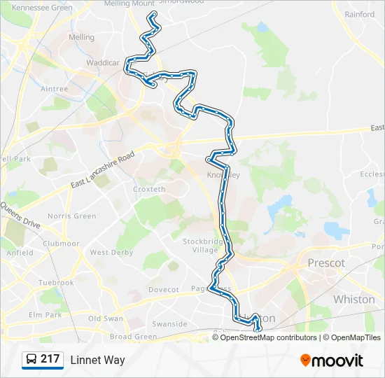 217 217 Route: Schedules, Stops & Maps - Linnet Way (Updated)