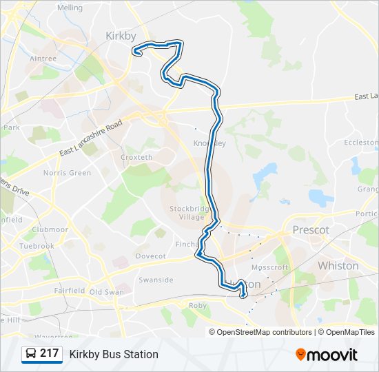 217 Bus Line Map