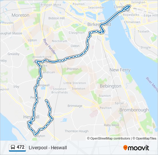 472 bus Line Map