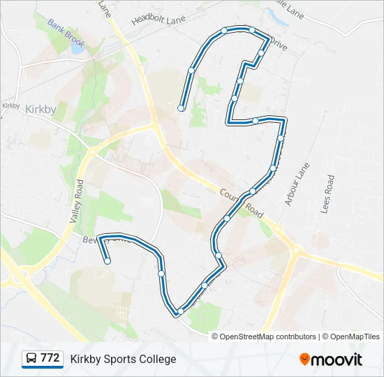 772 Bus Line Map