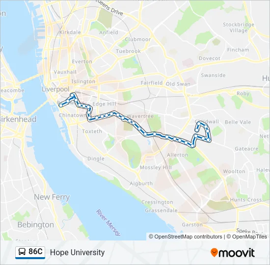86C Bus Line Map